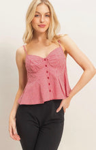 Load image into Gallery viewer, The Rosie Gingham Tank
