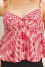 Load image into Gallery viewer, The Rosie Gingham Tank
